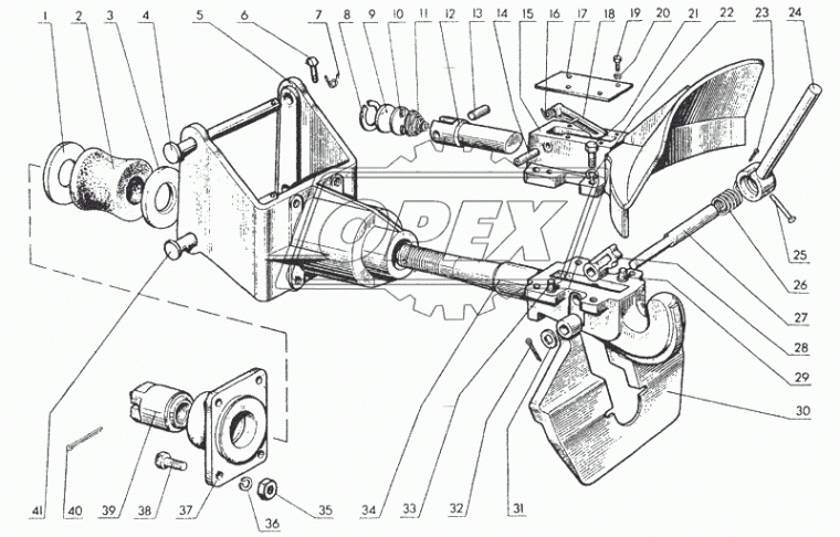 Н70-2805071-01 Палец ф22х203 L1=200 под шплинт с/и под чеку 70-4605121 МТЗ РУП